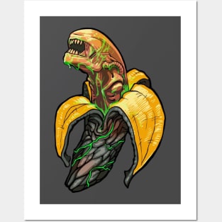 BANANA XENOMORPH MERCH Posters and Art